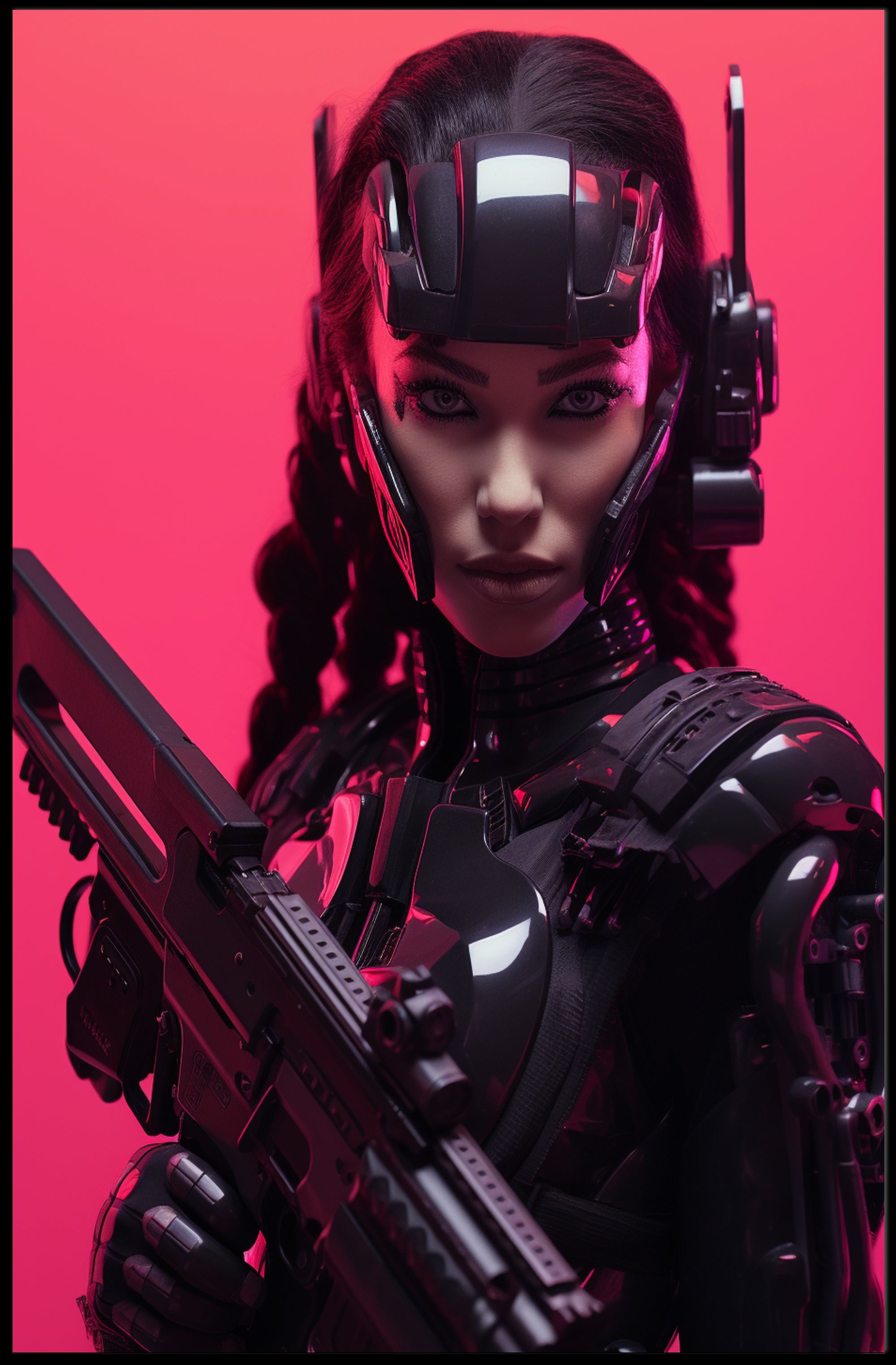 Cybernetic Warrior Poster PosterGoat