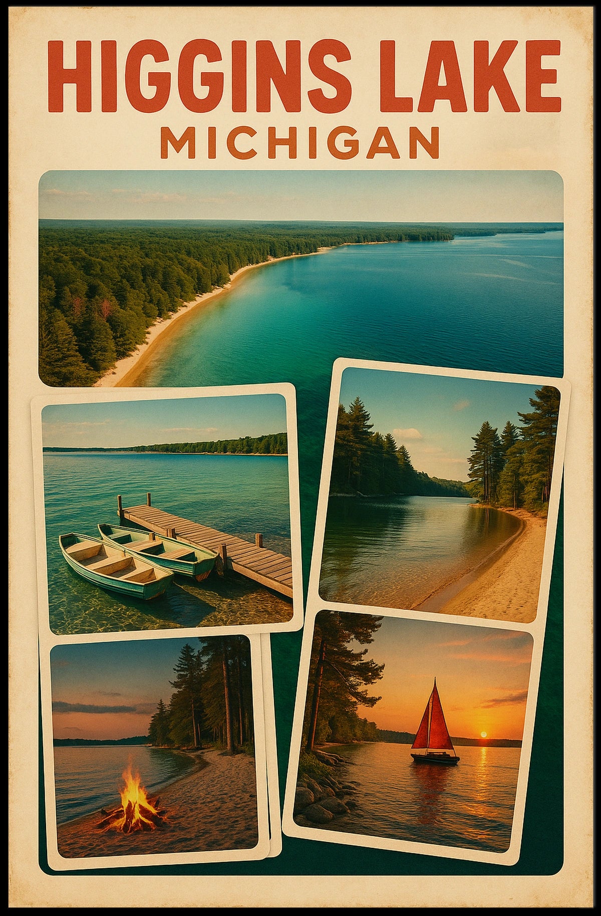 Higgins Lake Michigan Poster