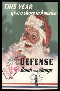 Santa Encourages Investment in America Poster PosterGoat