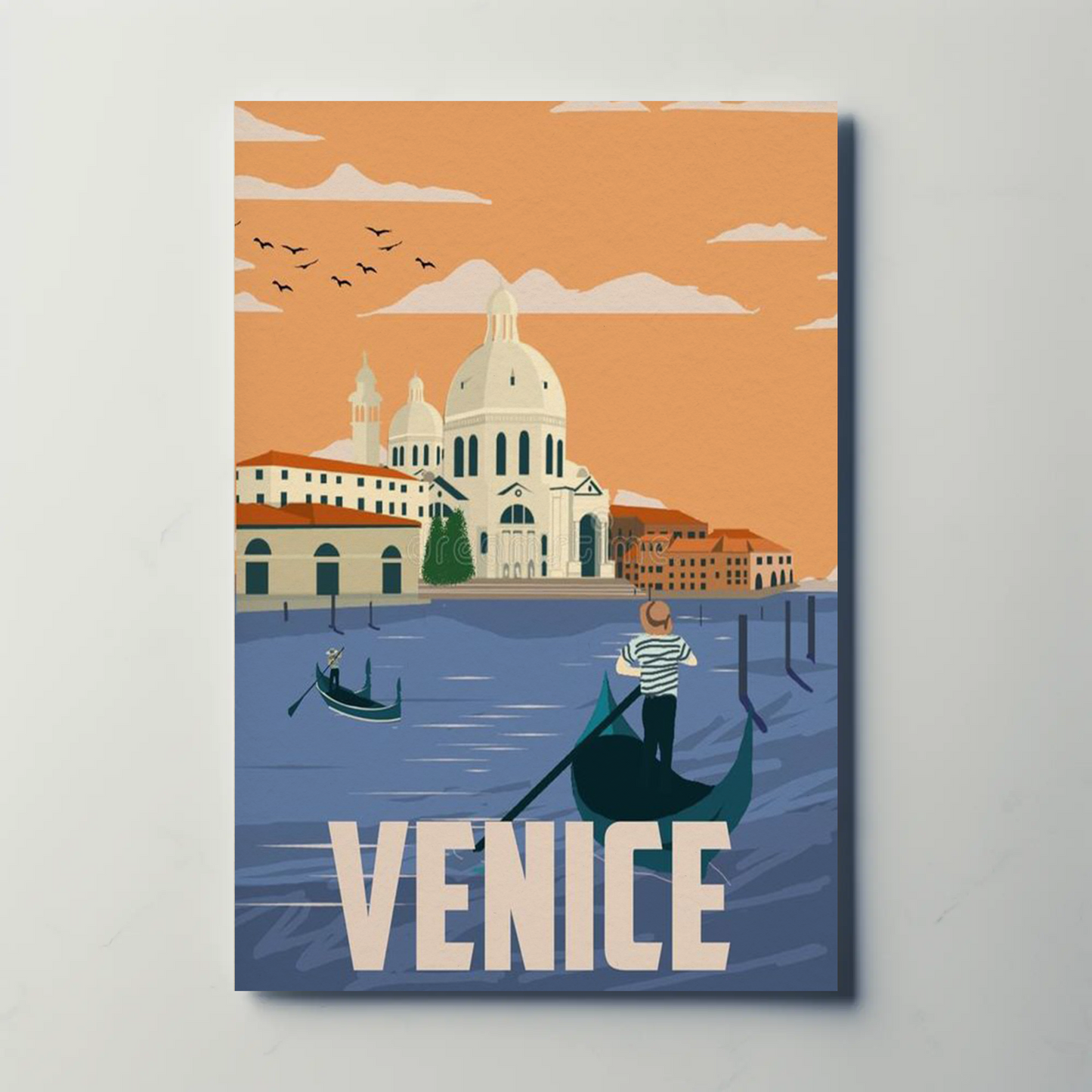 Venice Gondola Travel Poster
