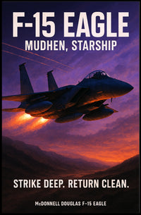 F-15 Eagle Mudhen, Starship Poster PosterGoat