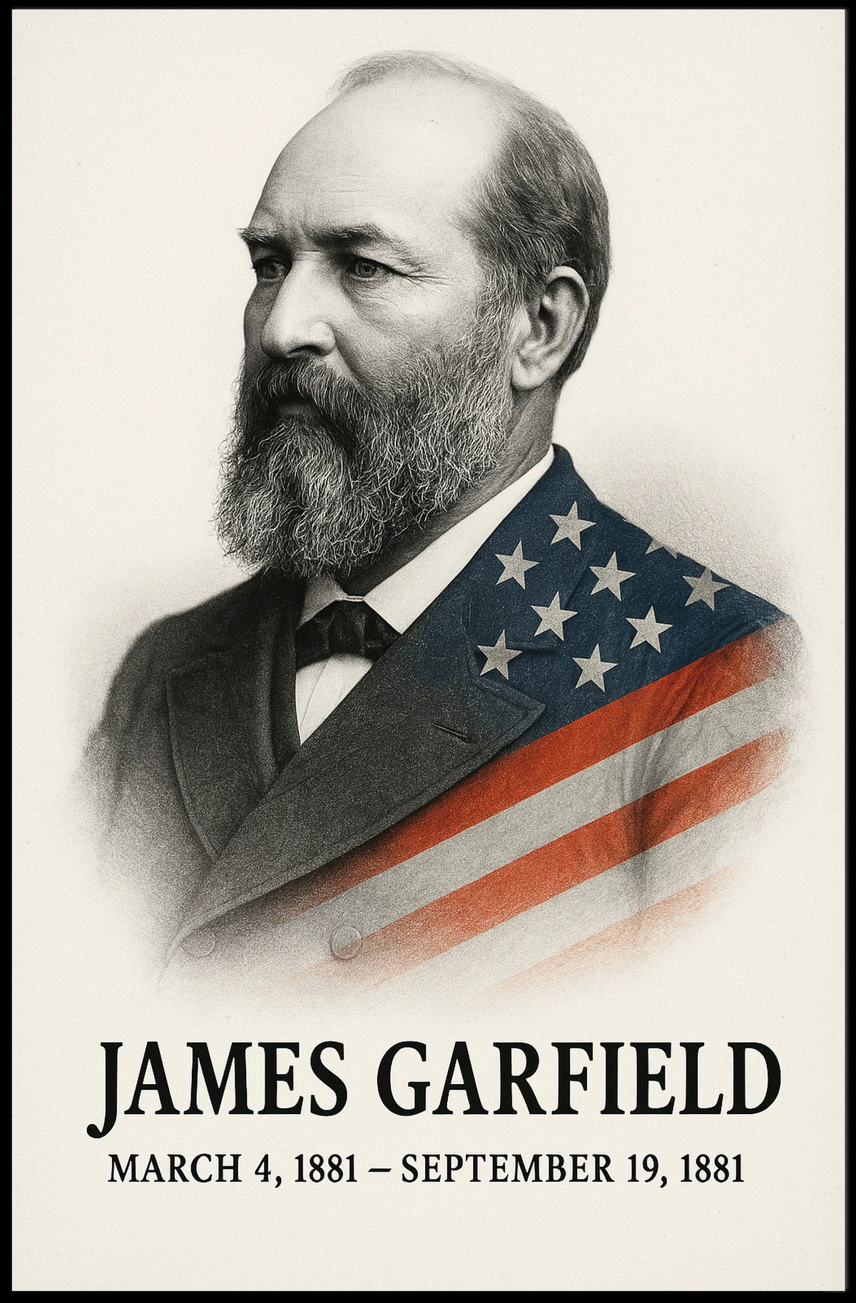 James A. Garfield 20th President of the United States Reflections Poster