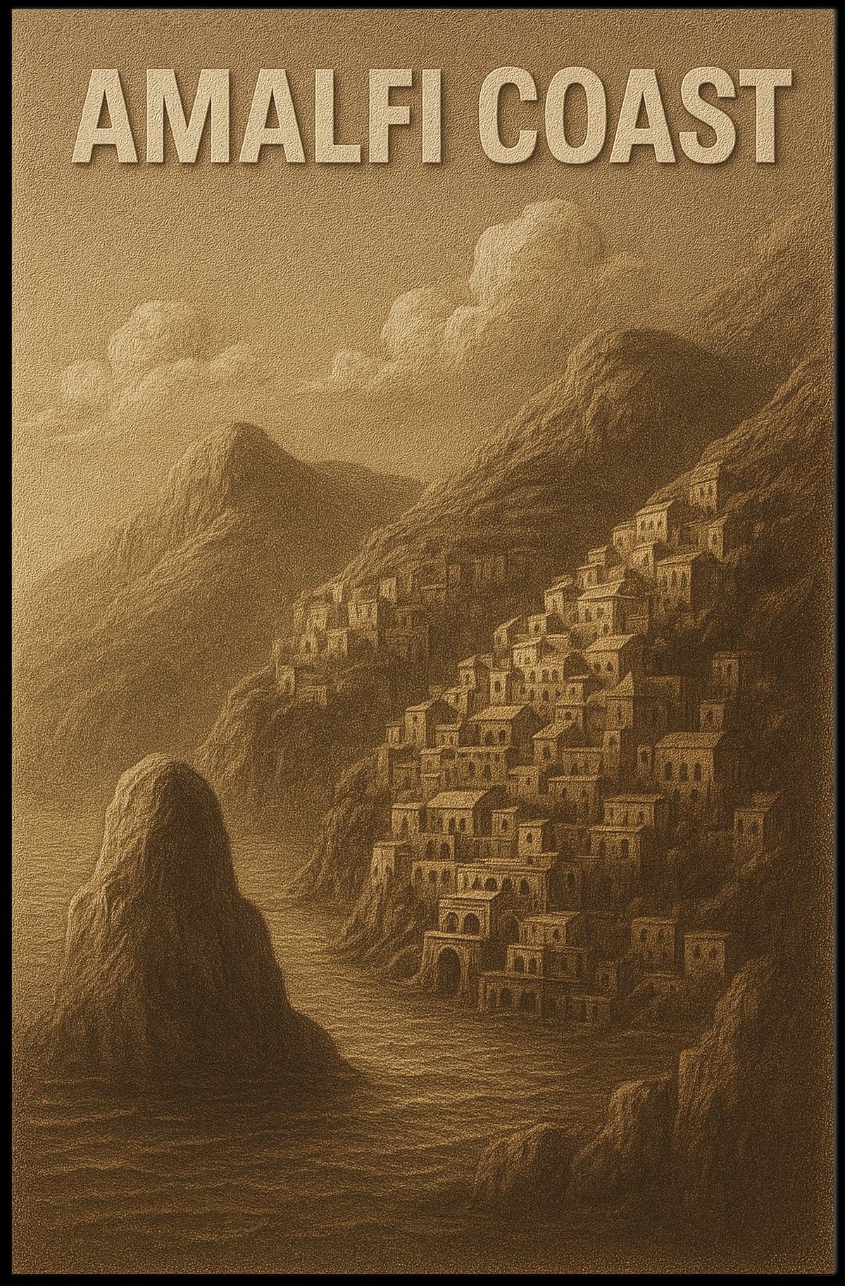 Amalfi Coast Poster Wall Art Travel Print 18x24 Edition