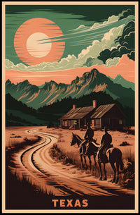 Texas Frontier Landscape Poster