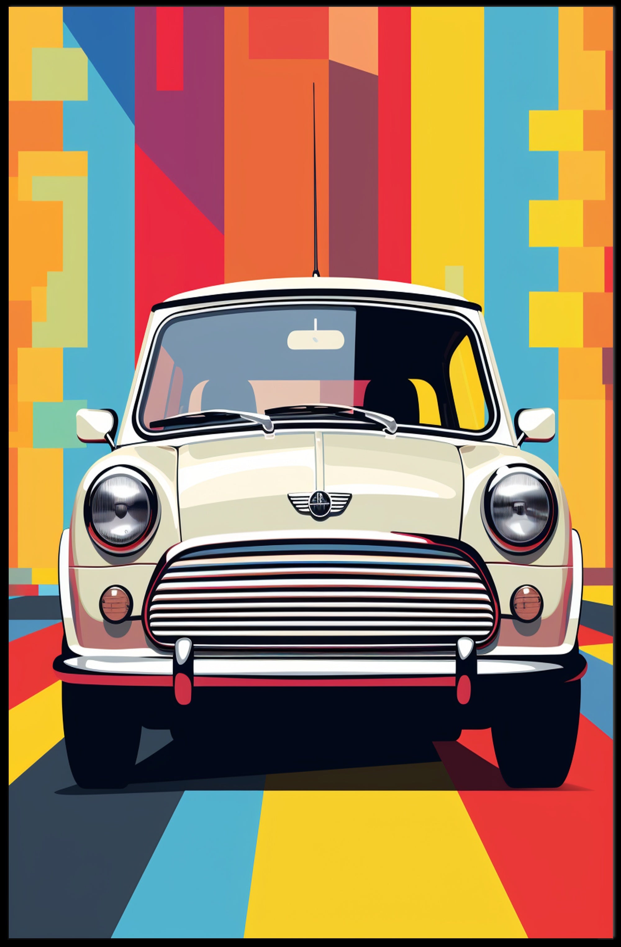 Retro Car Vibes Poster PosterGoat