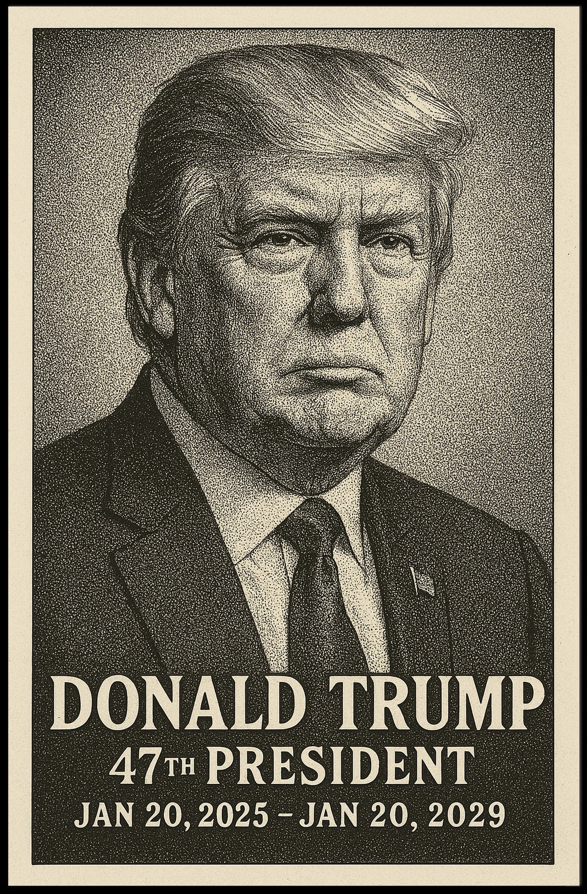 Donald Trump Pop Art 47th President Patriotic Poster
