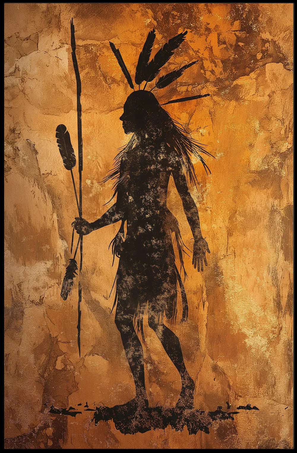 Artistic Visual Storytelling Iconic Figure Poster