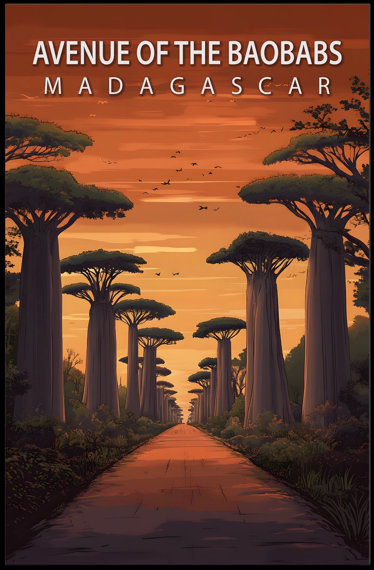 Avenue of the Baobabs Madagascar Poster
