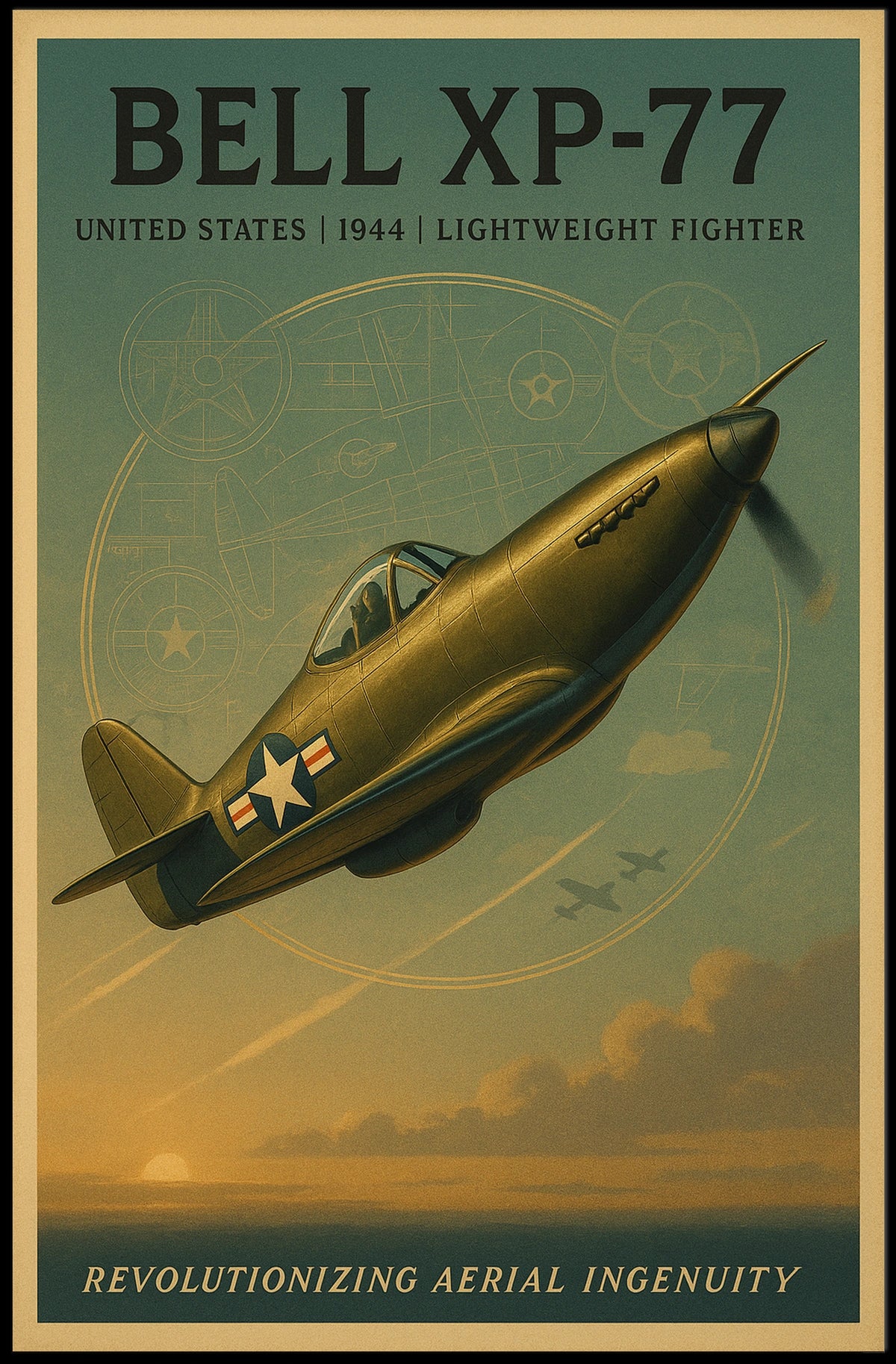 Bell XP-77 Lightweight Fighter Poster