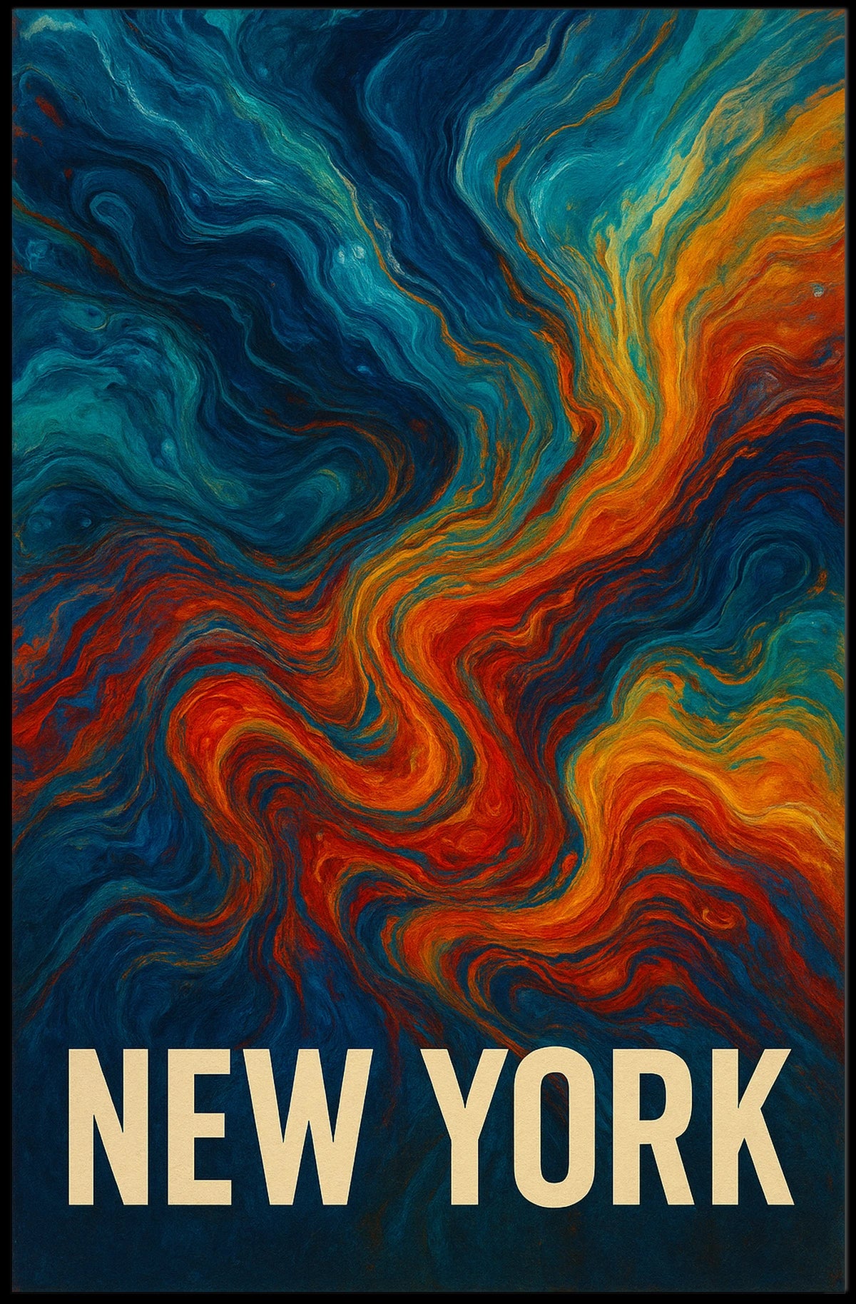 New York Abstract Expression Abstract Poster