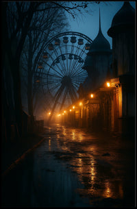 Eerie Carnival Night Poster