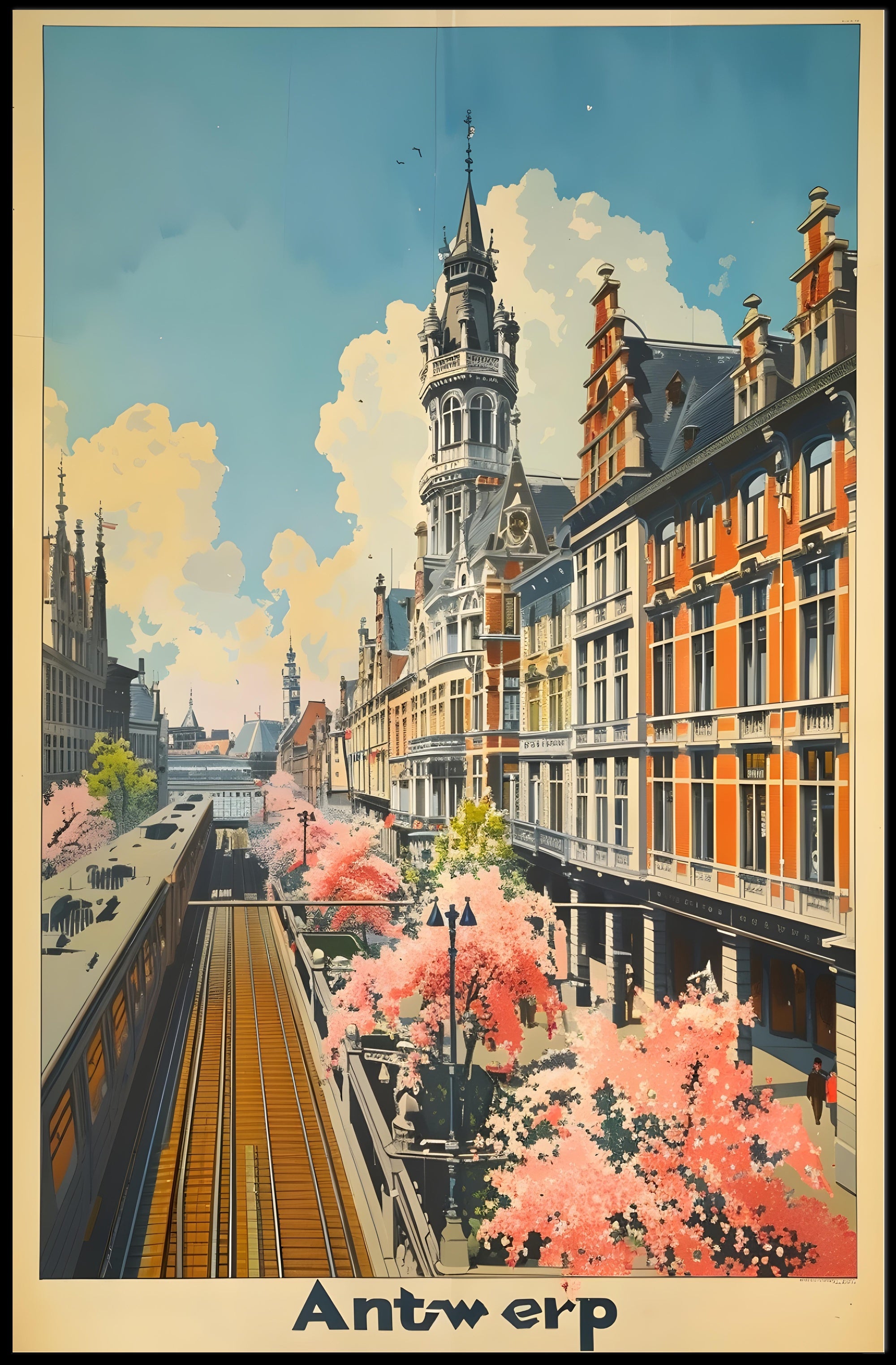 Springtime in Antwerp Poster
