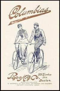 Vintage Columbia Bicycles Advertisement Poster PosterGoat