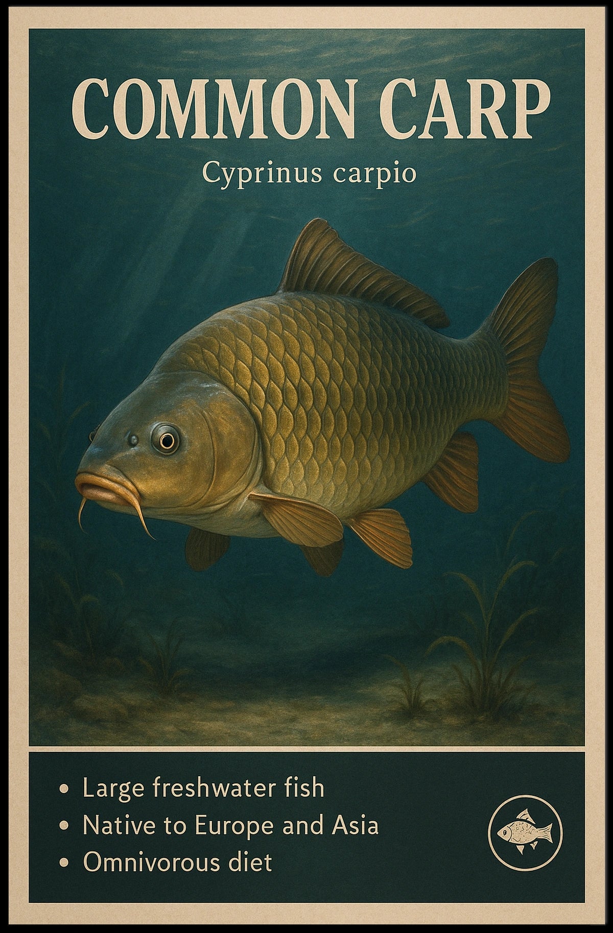 Common Carp Cyprinus carpio Poster