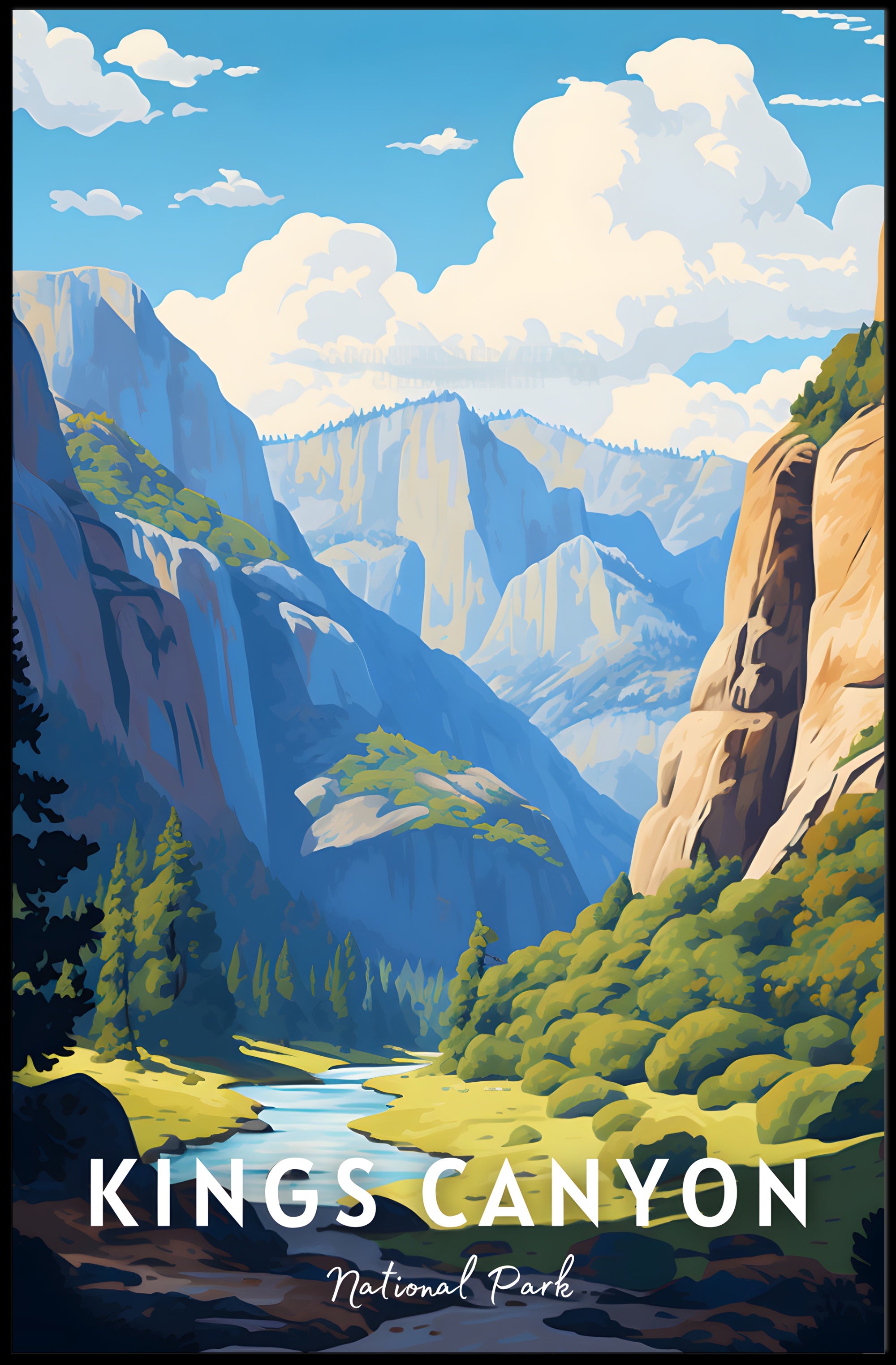 Kings Canyon Scenic Adventure National Park Poster