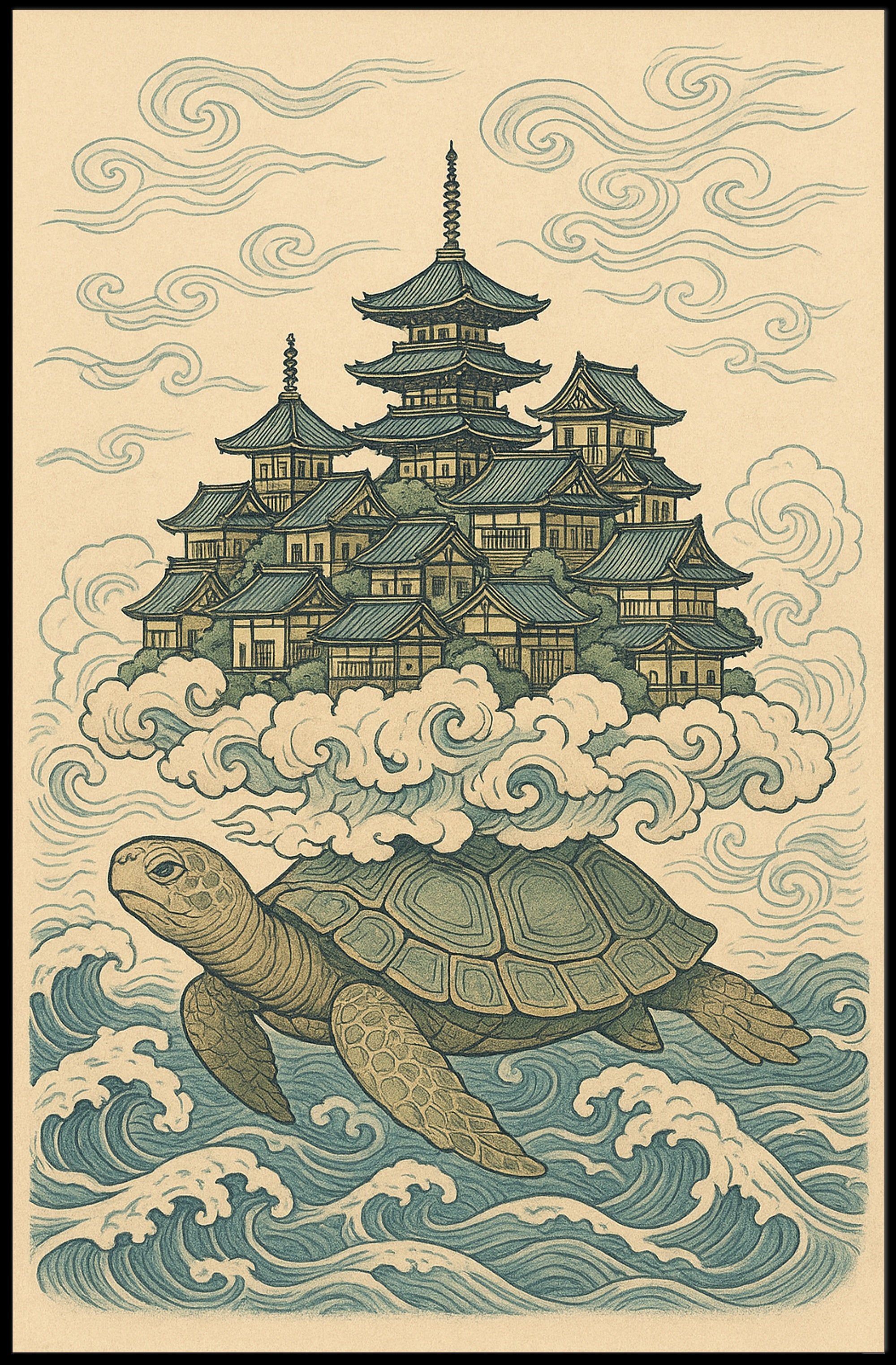 Harmony Under Ancient Skies: Fantasy or Mythology Poster