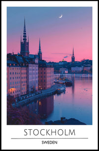 Serene Evening View of Stockholm Urban Cityscape Poster