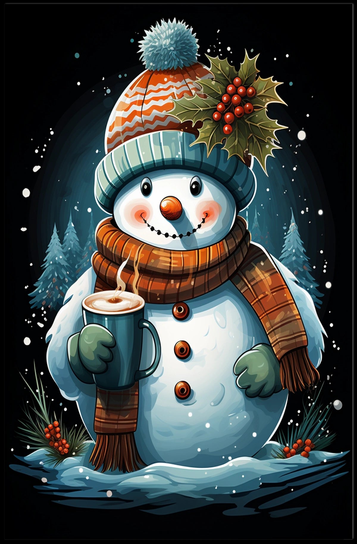 Winter Wonderland Snowman Poster