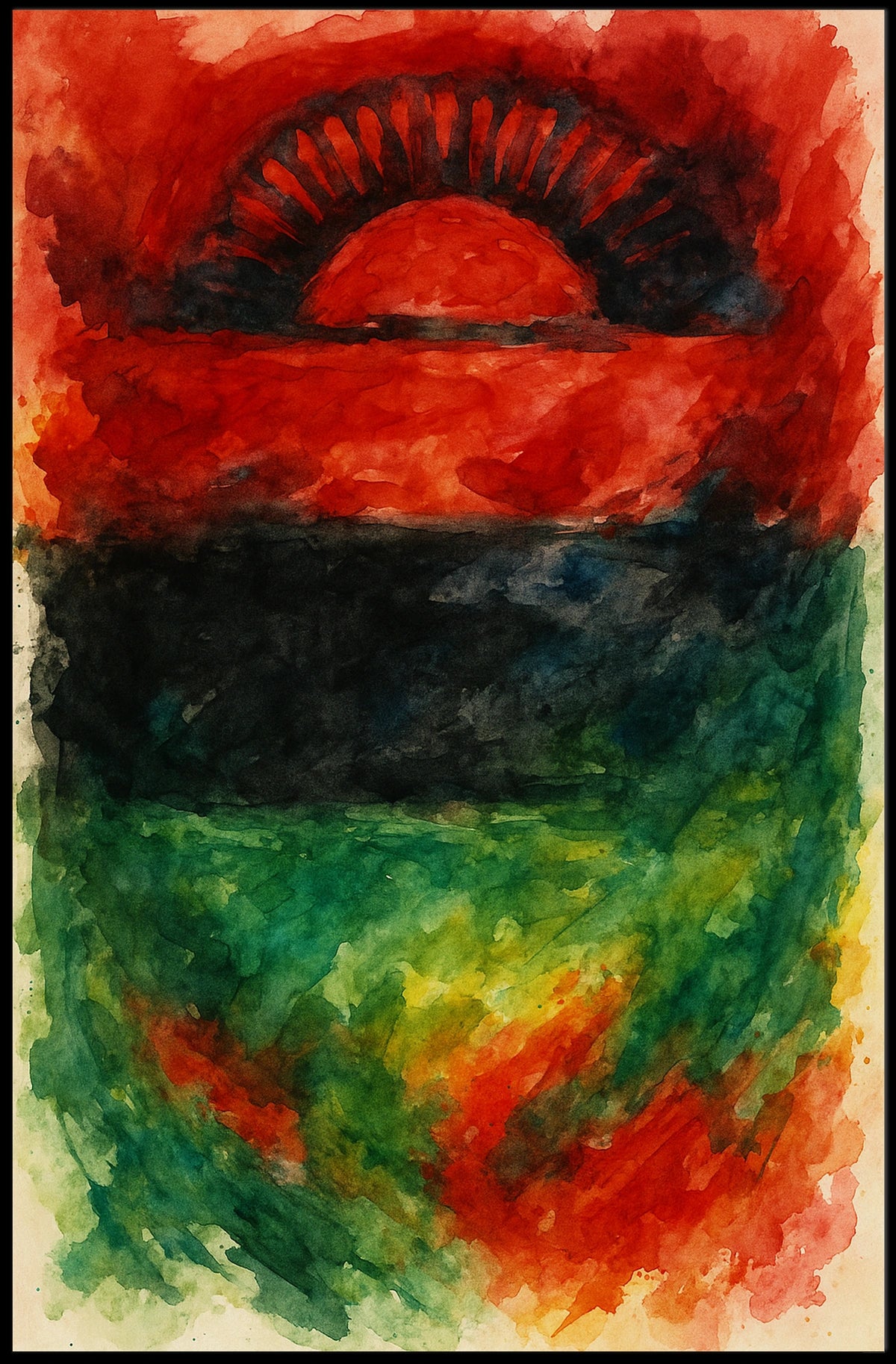 Abstract Sunrise Poster