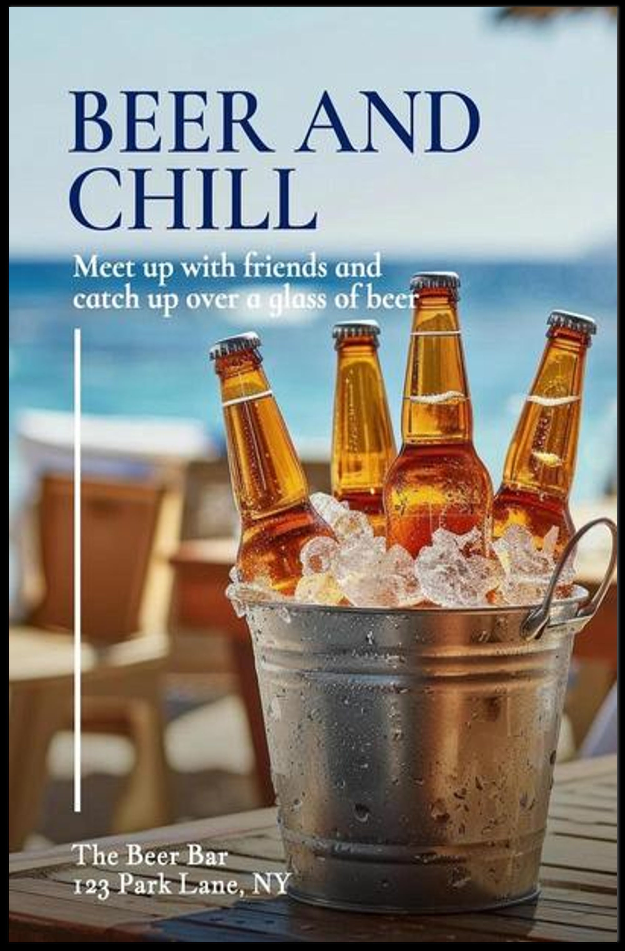 Beer and Chill Poster PosterGoat
