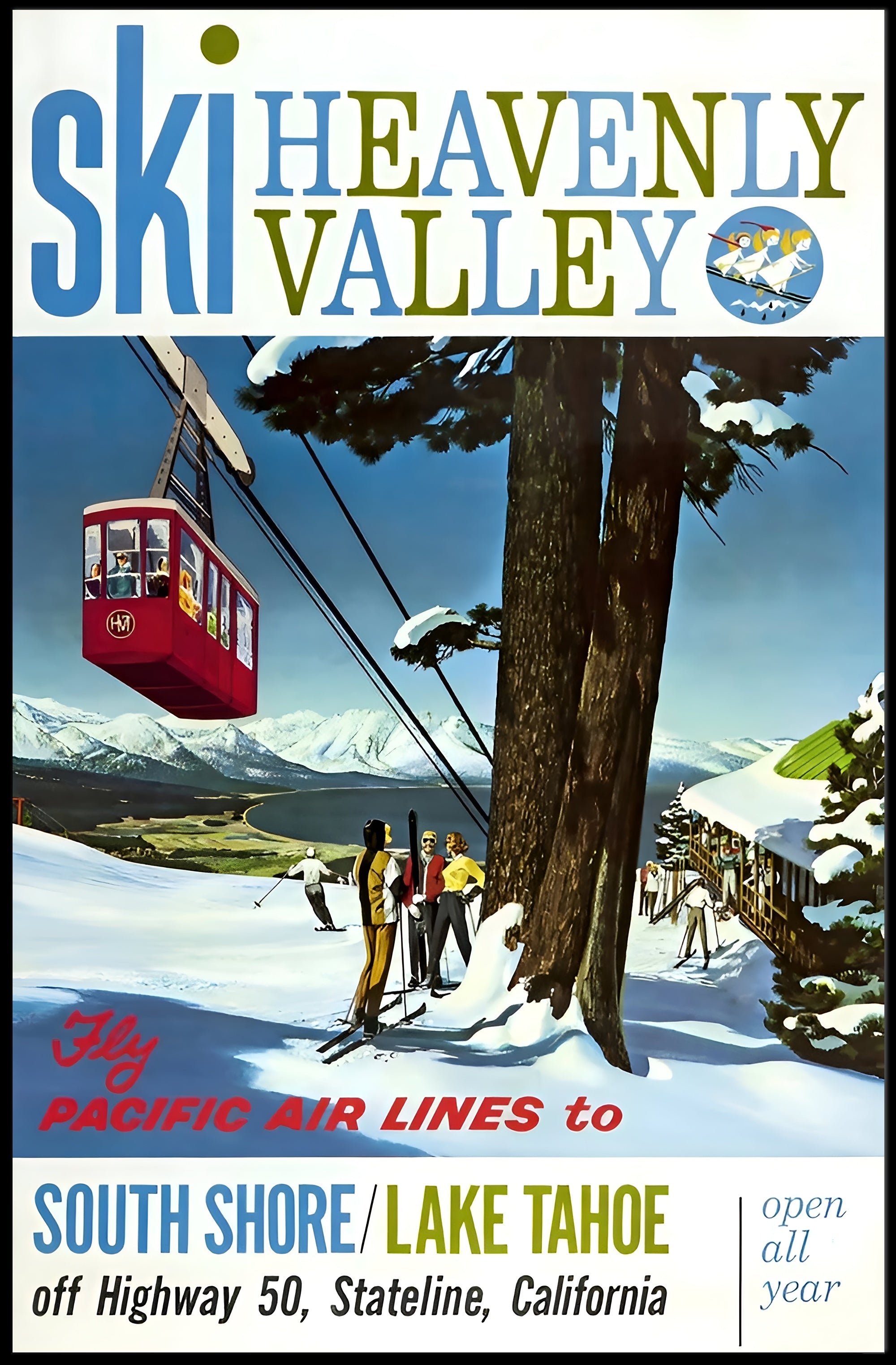 Ski Heavenly Valley Poster PosterGoat
