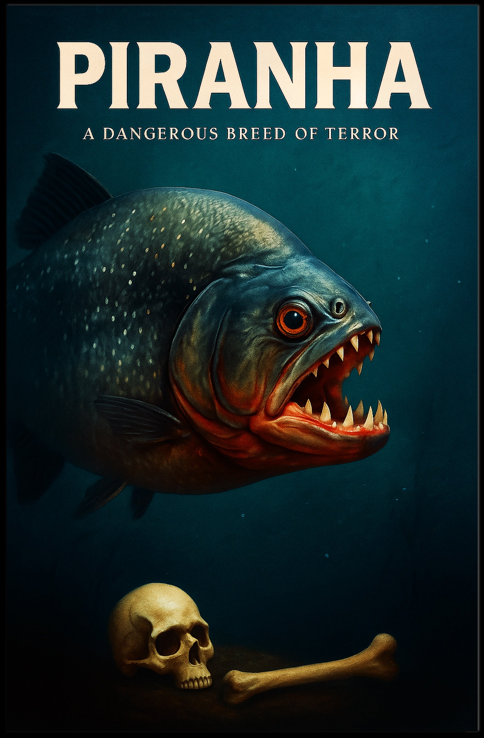 Piranha A Dangerous Breed of Terror Poster PosterGoat