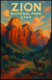 Zion National Park, Utah Sunset Poster