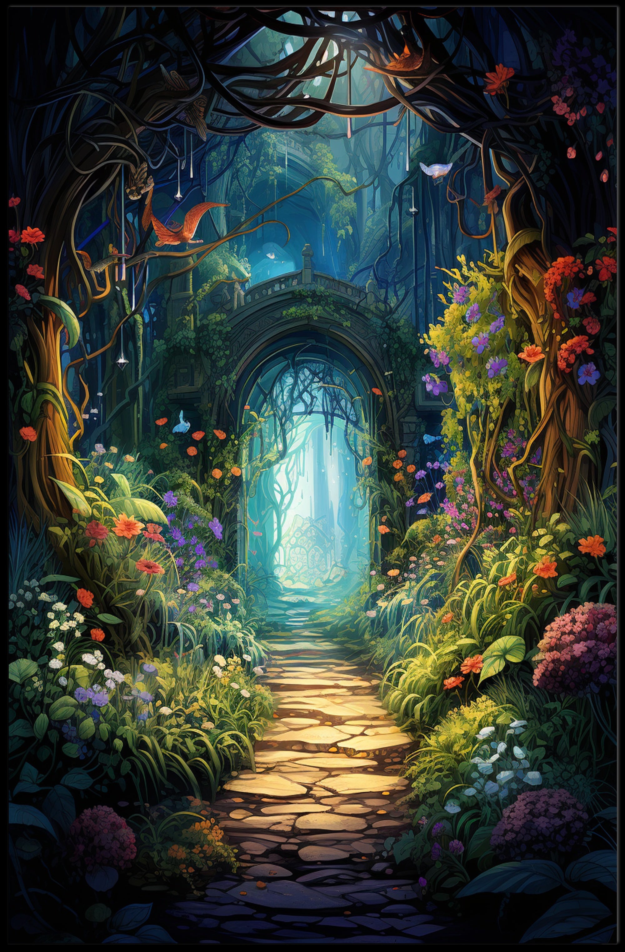 Enchanted Garden Pathway Poster