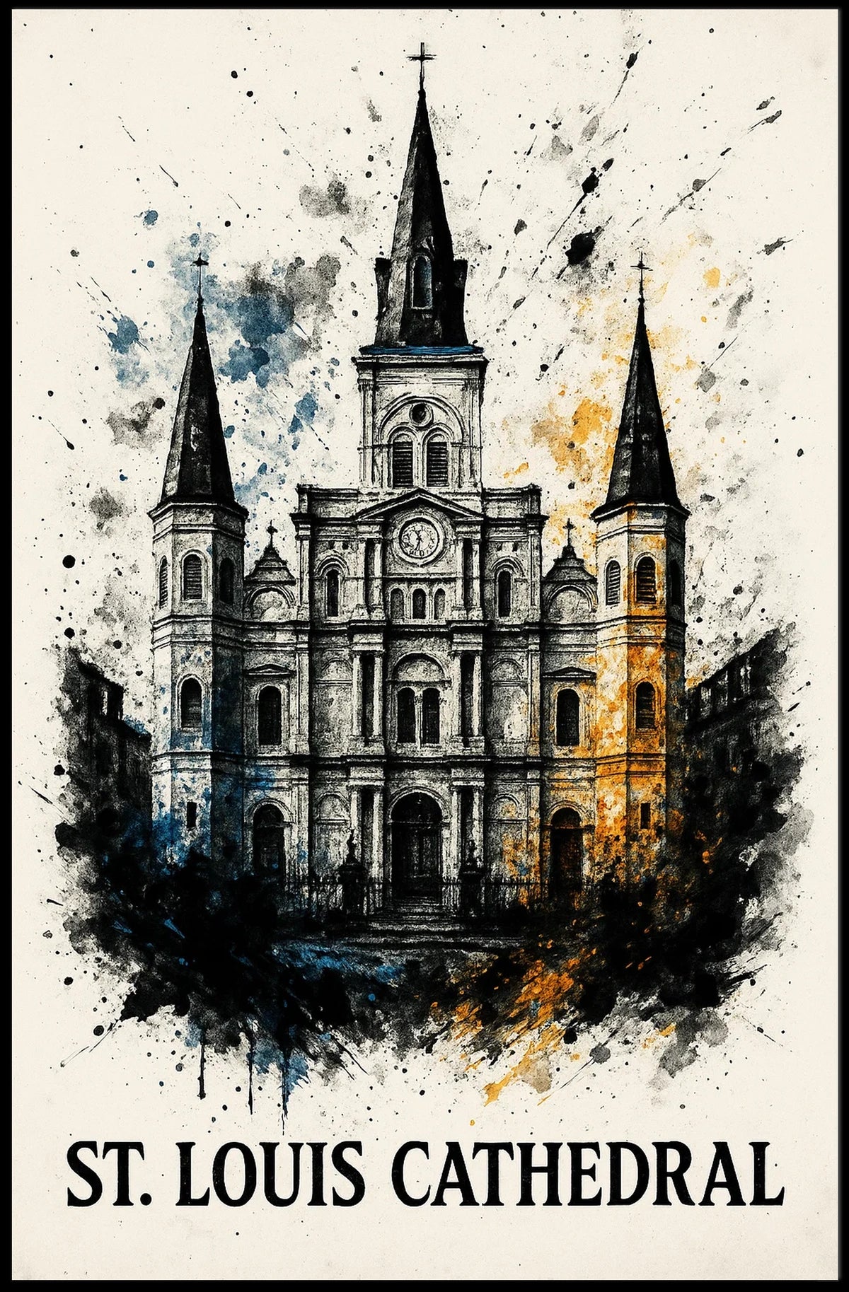 St. Louis Cathedral Art Poster