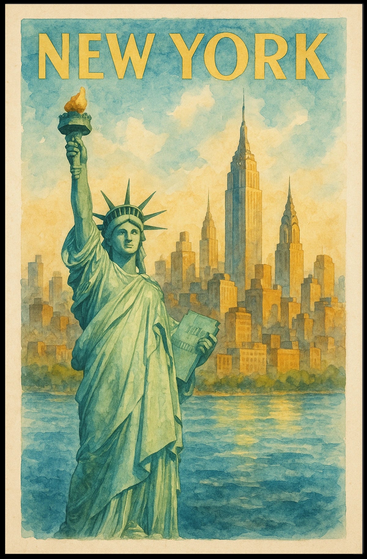 New York Cityscape Poster