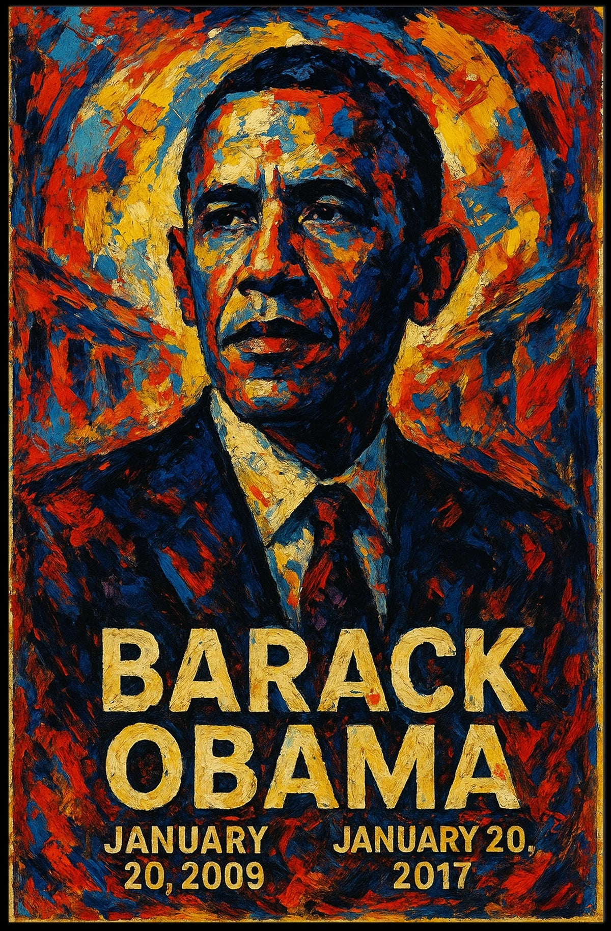 Barack Obama 44th President of the United States Glitch Hop Art Poster