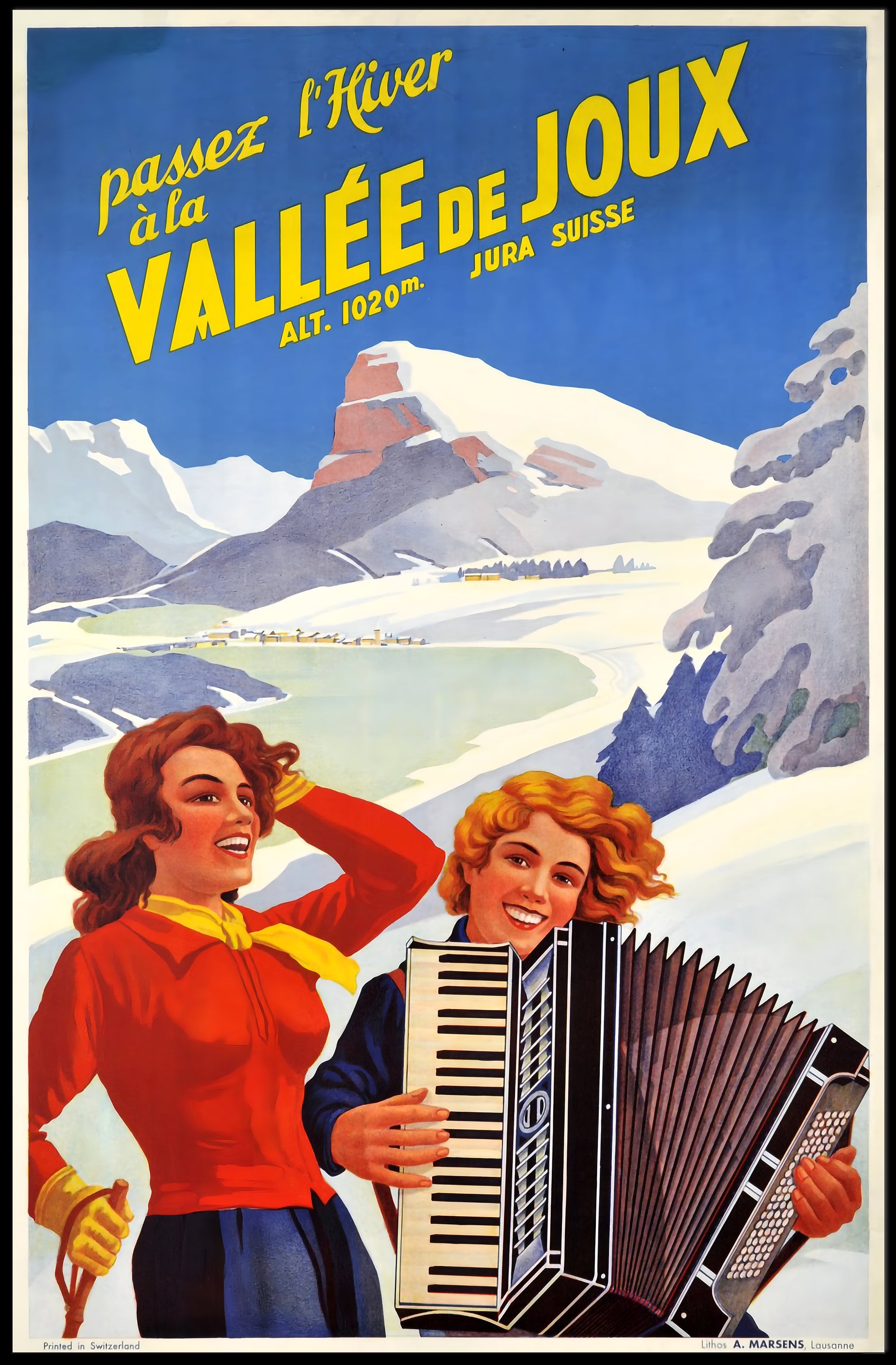 Winter in VallΓ©e de Joux Poster PosterGoat