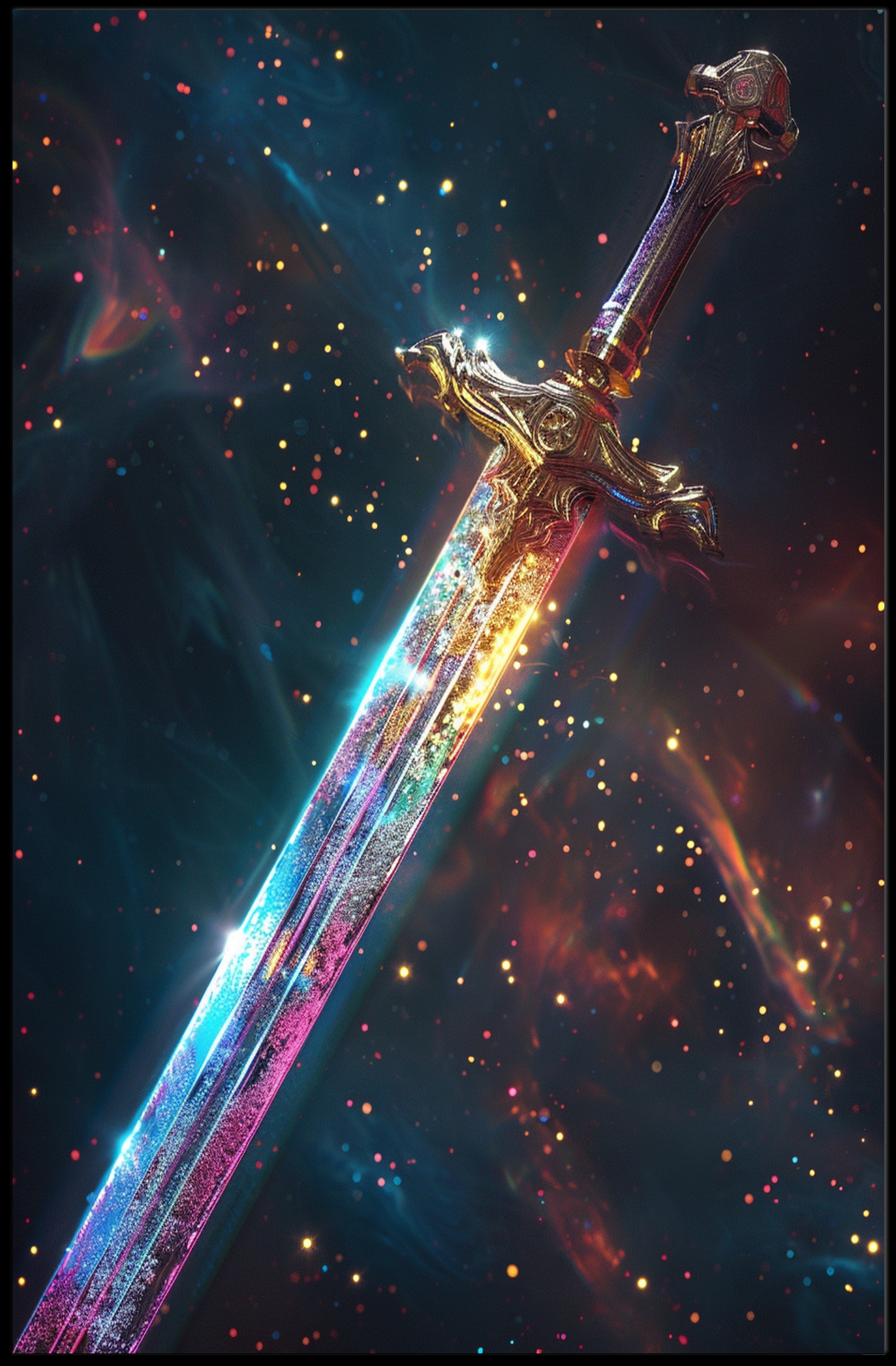 The Enchanted Sword Art Print Poster for Home Decor PosterGoat