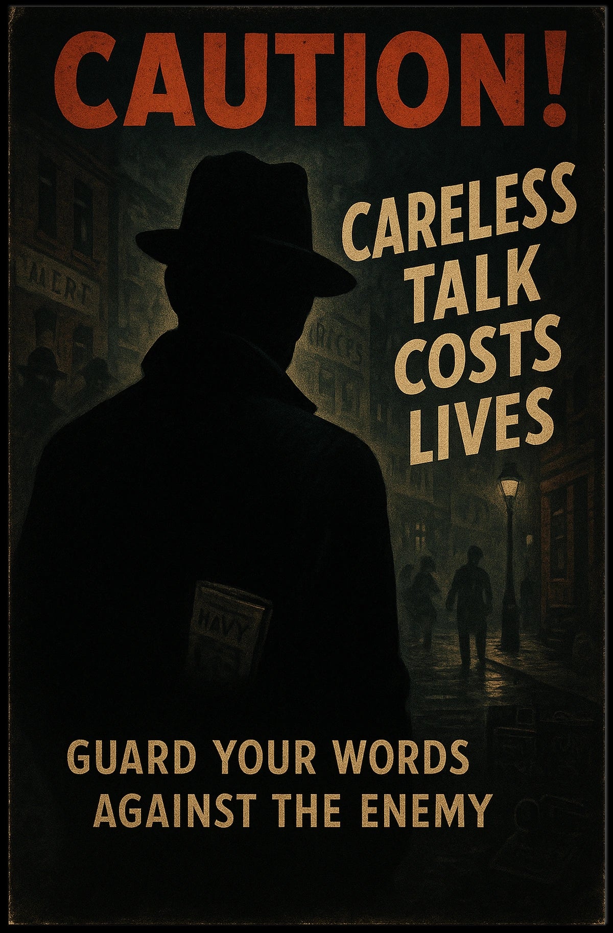 Caution Careless Talk Costs Lives Poster