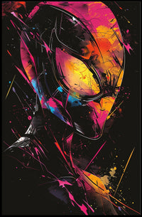 Spider Hero Abstract Art Poster: Vibrant Colors