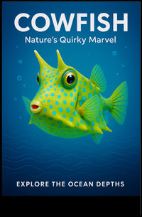 Cowfish Nature's Quirky Marvel Poster PosterGoat