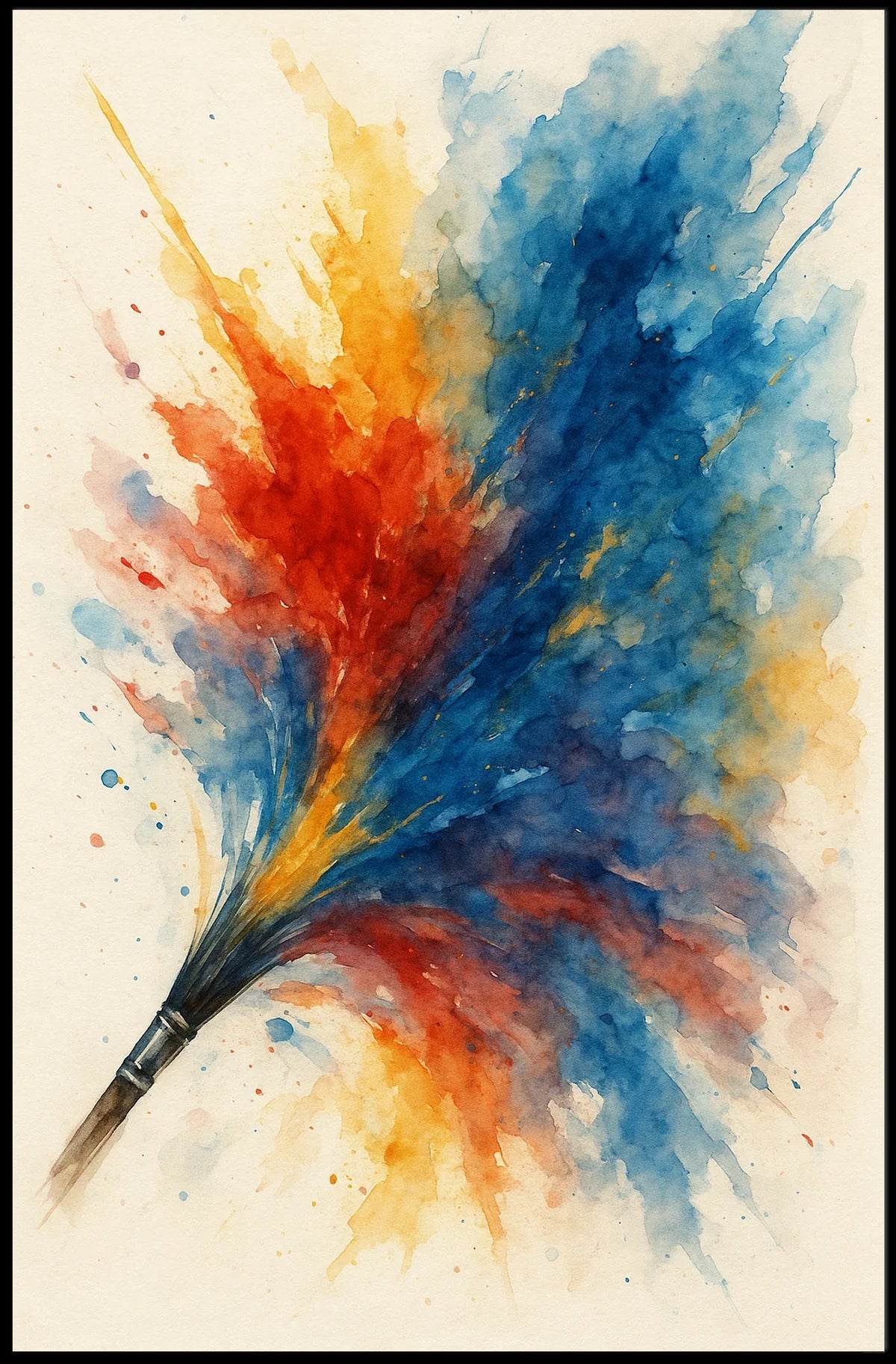 Colorful Brushstroke Explosion Poster