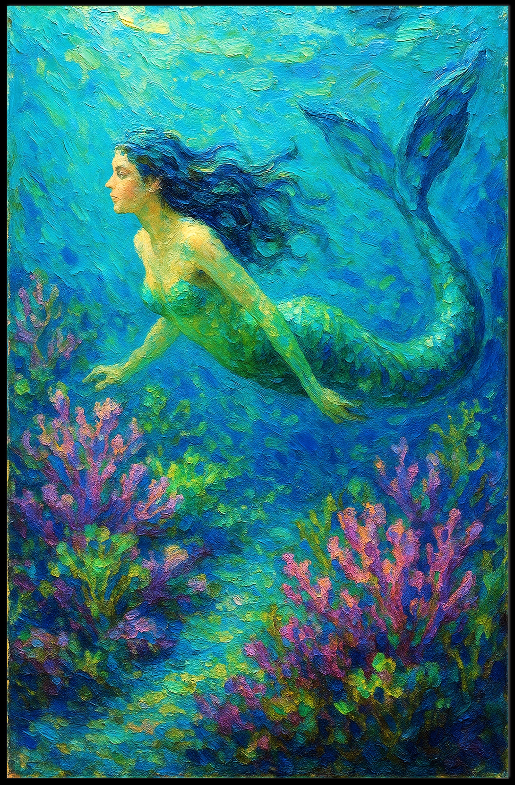 Enchanted Mermaid Under the Sea Poster PosterGoat