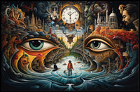 Explorative Imagination Surrealistic Urban Cityscape Artistic Poster