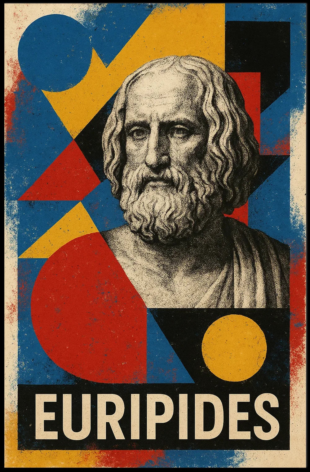 Euripides Greek Playwright Tribute Art Poster