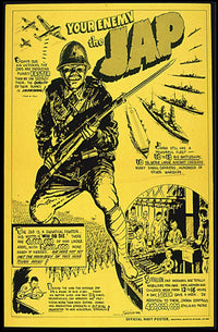 World War II Japan Enemy Propaganda Poster
