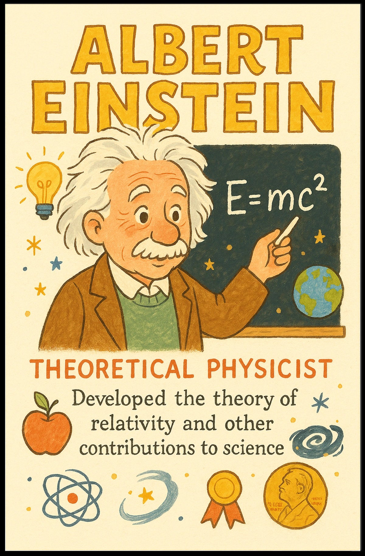 Albert Einstein Theoretical Physicist Poster