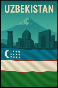 Uzbekistan Cultural Landmarks And Poster