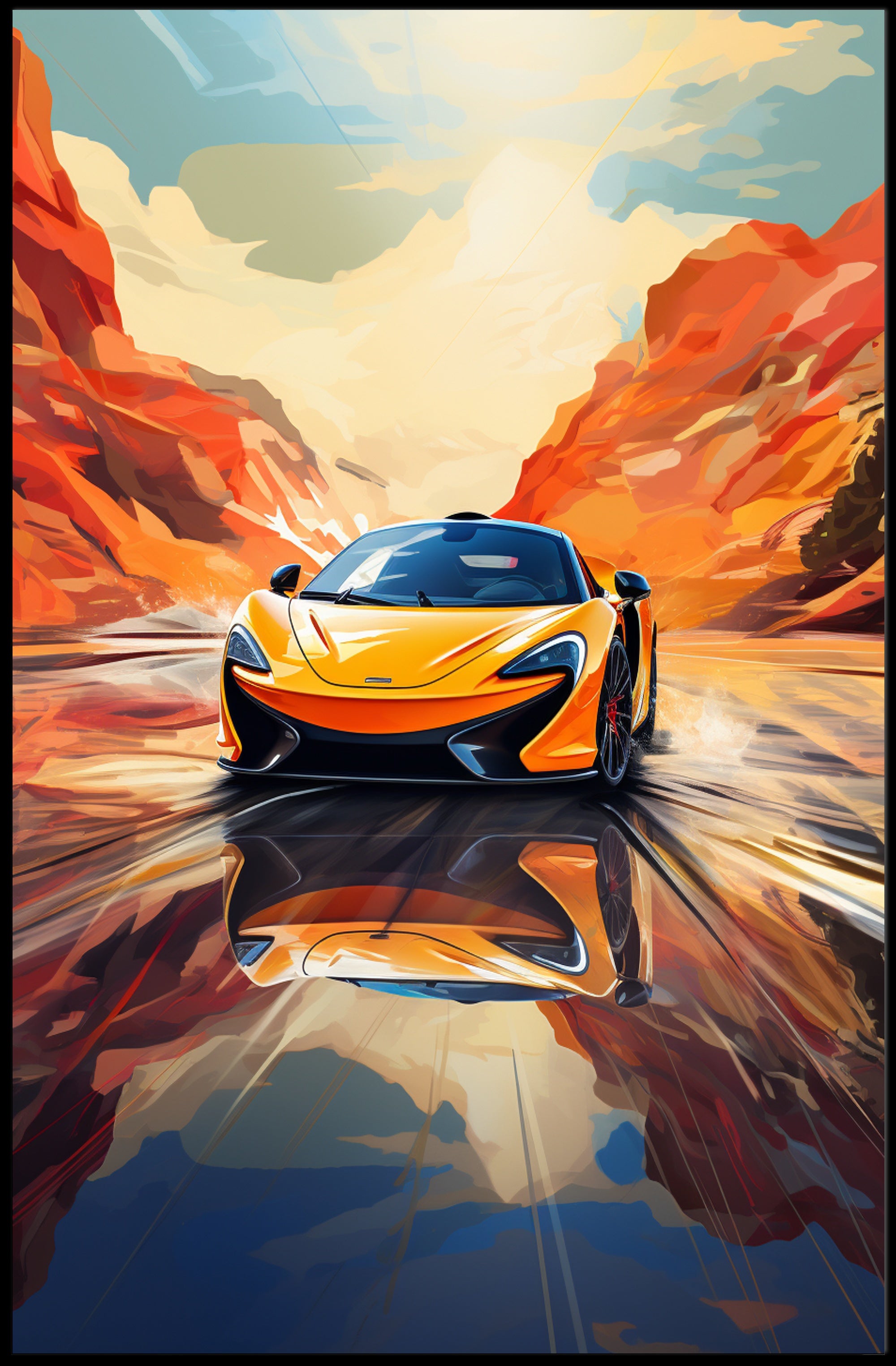 Speed Through the Canyon Poster PosterGoat