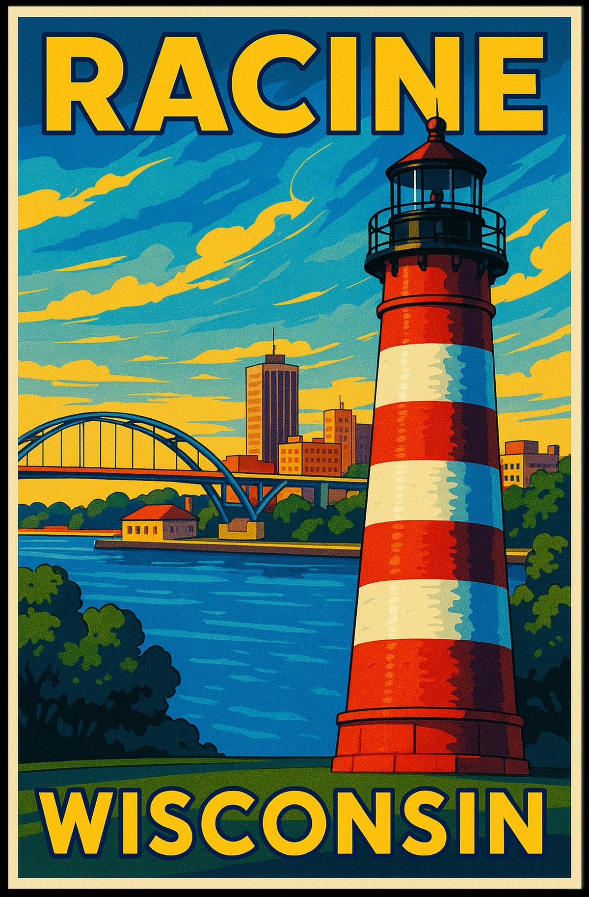 Racine, Wisconsin Poster