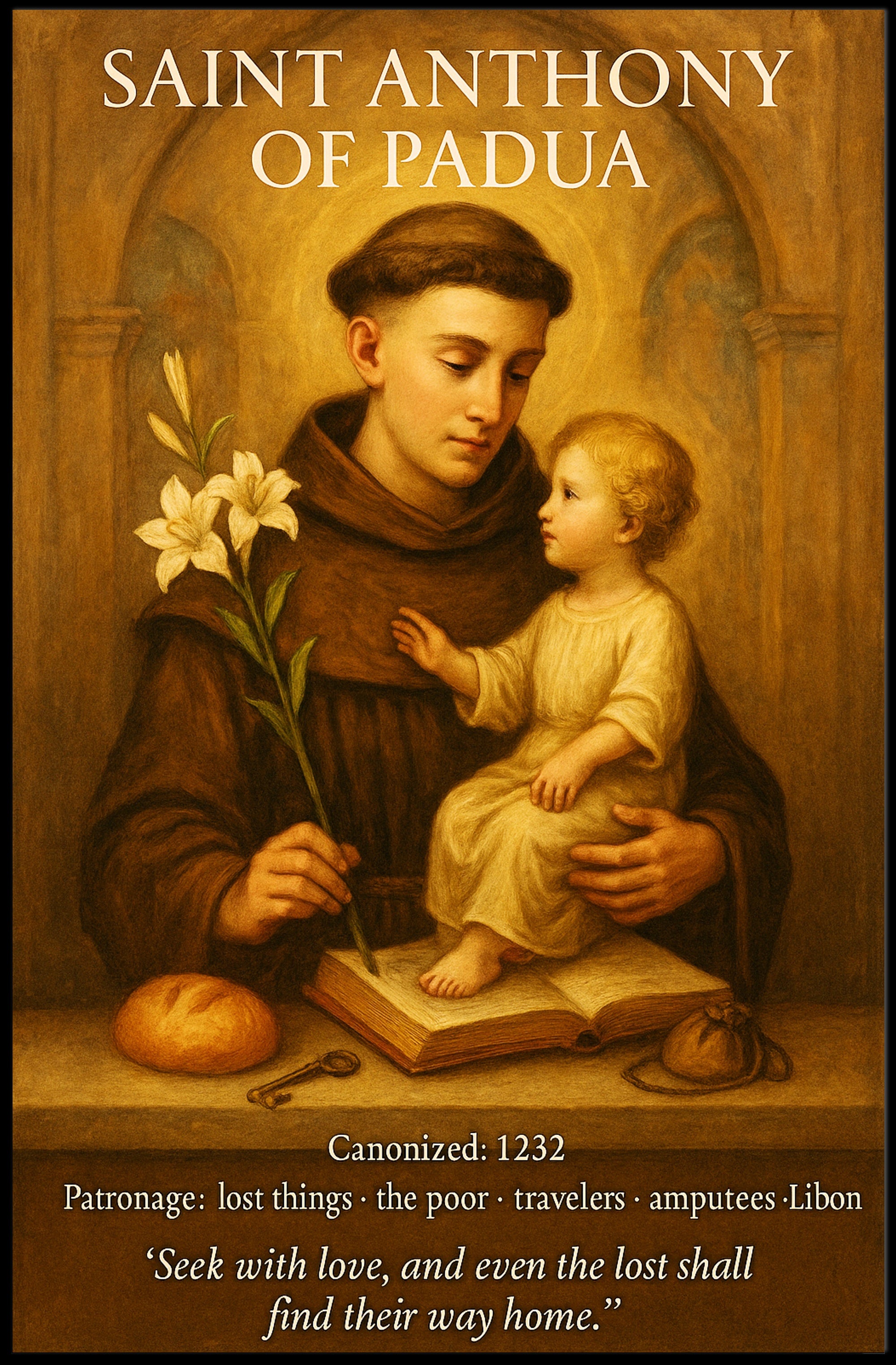 Saint Anthony of Padua Poster PosterGoat