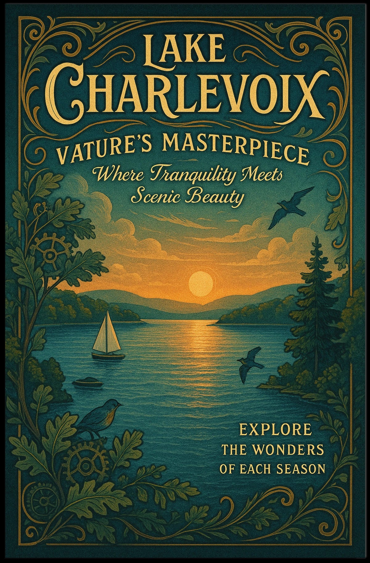 Lake Charlevoix NatureS Masterpiece Poster