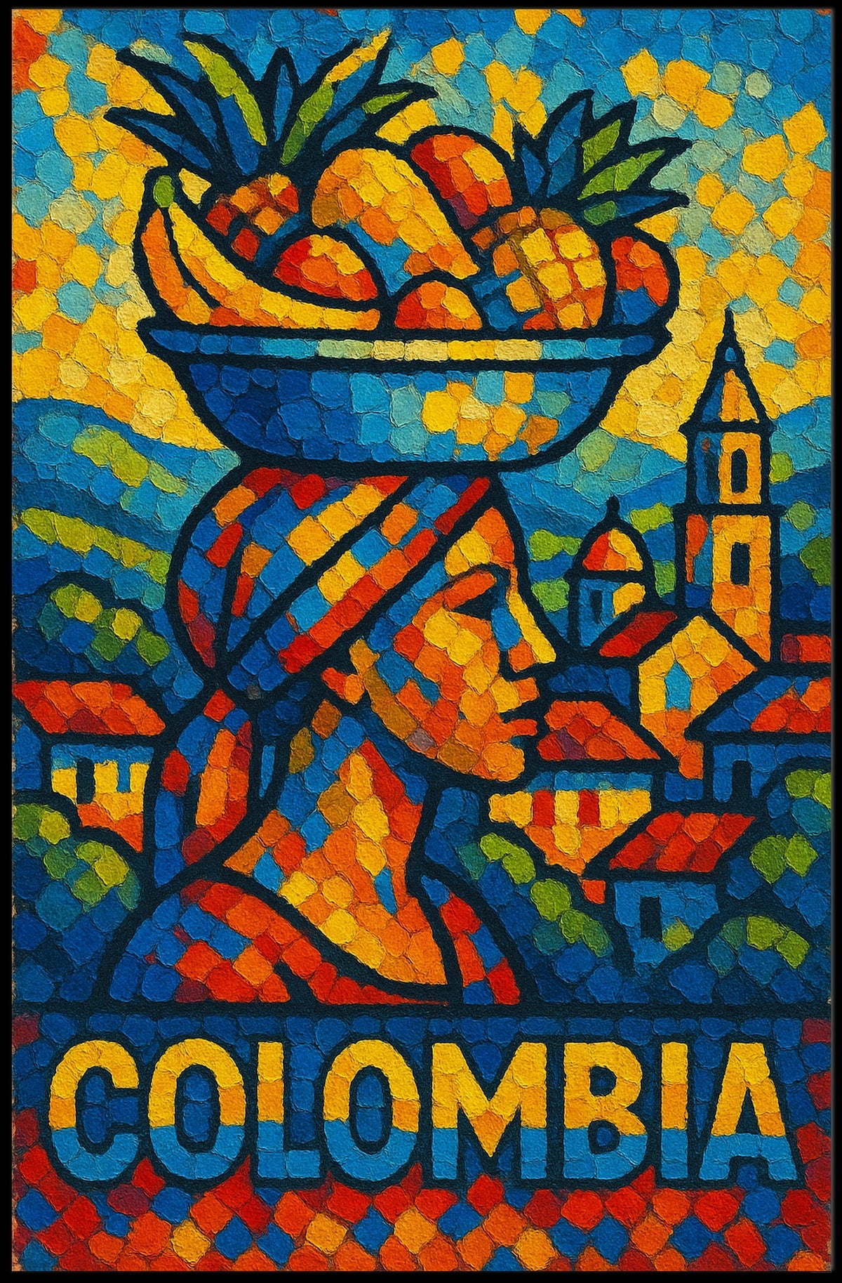 Colombia Vibrant Culture Poster