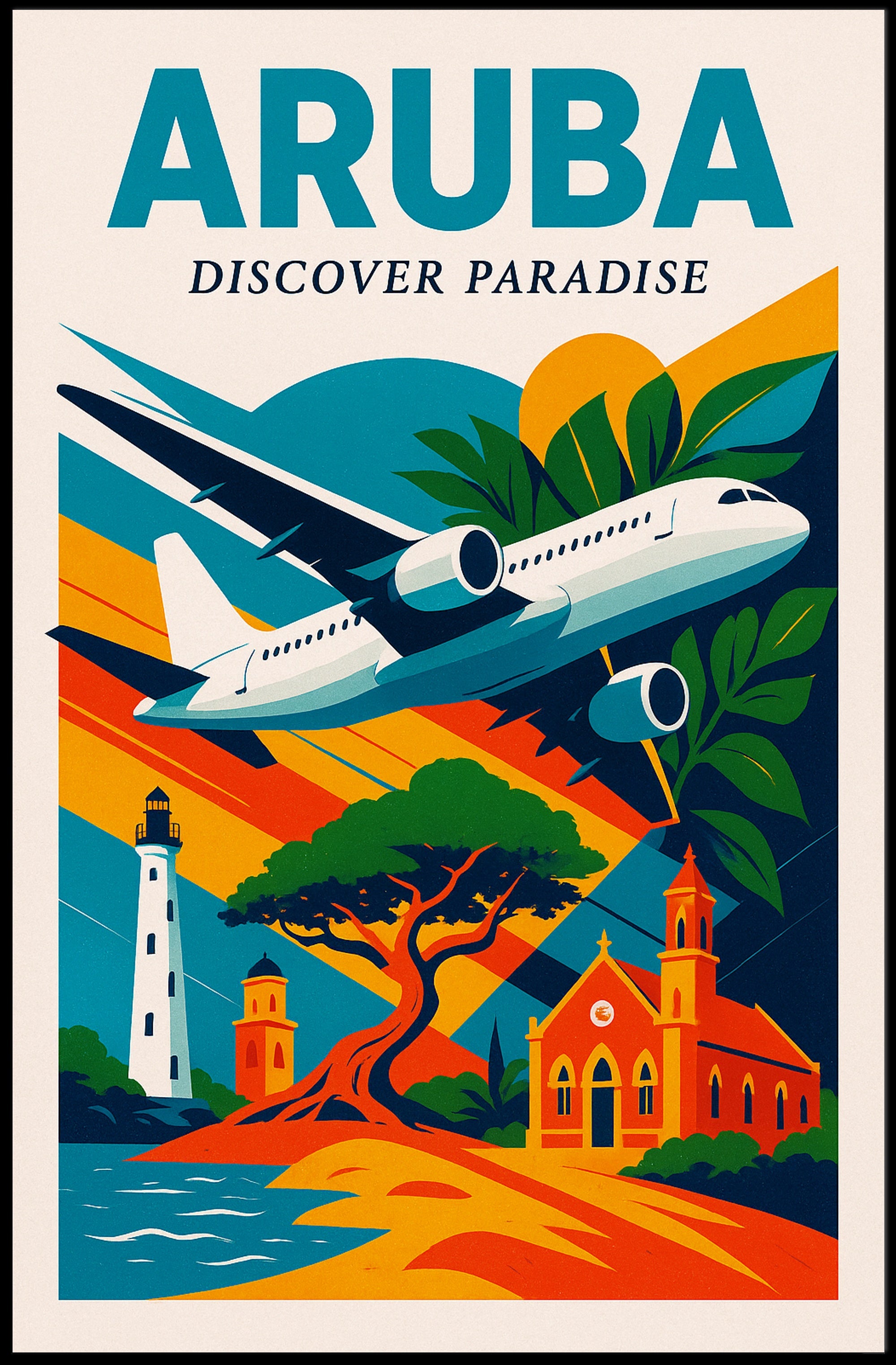 Discover Paradise in Aruba Poster PosterGoat
