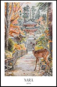 Serene Nara Autumn: Cultural or Heritage Poster PosterGoat